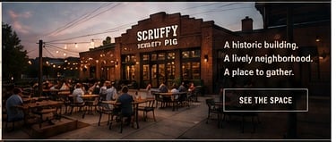 Concept rendering of Scruffy Pig exterior and patio